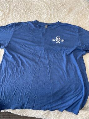 FA Men's Short Sleeve Crew Tee in Navy Blue with White Chest Logo